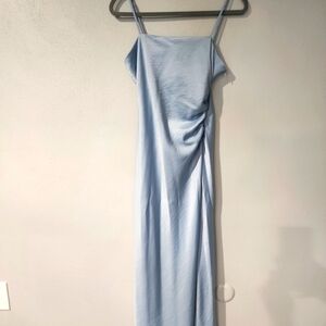 Worn once satin baby blue dress